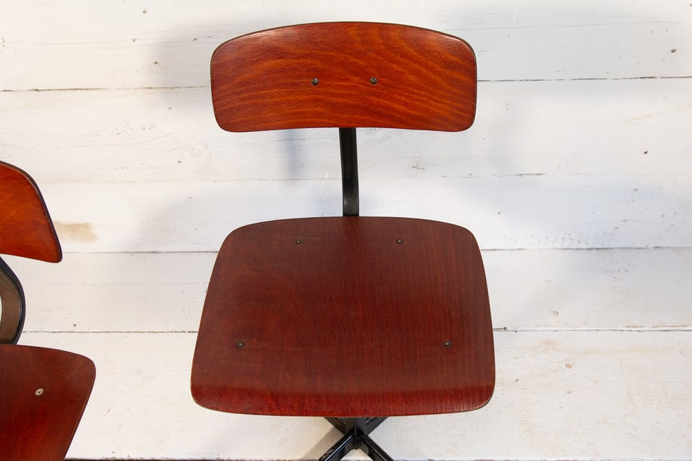 Set of Industrial School Chairs, 1960s - 7