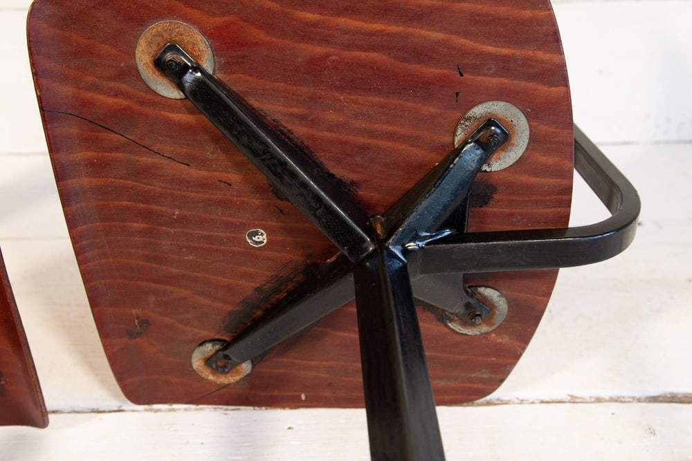 Set of Industrial School Chairs, 1960s - 8