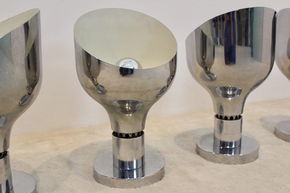 Chromed AM/AS Ceiling Spotlight by Albini, Helg & Piva - 8