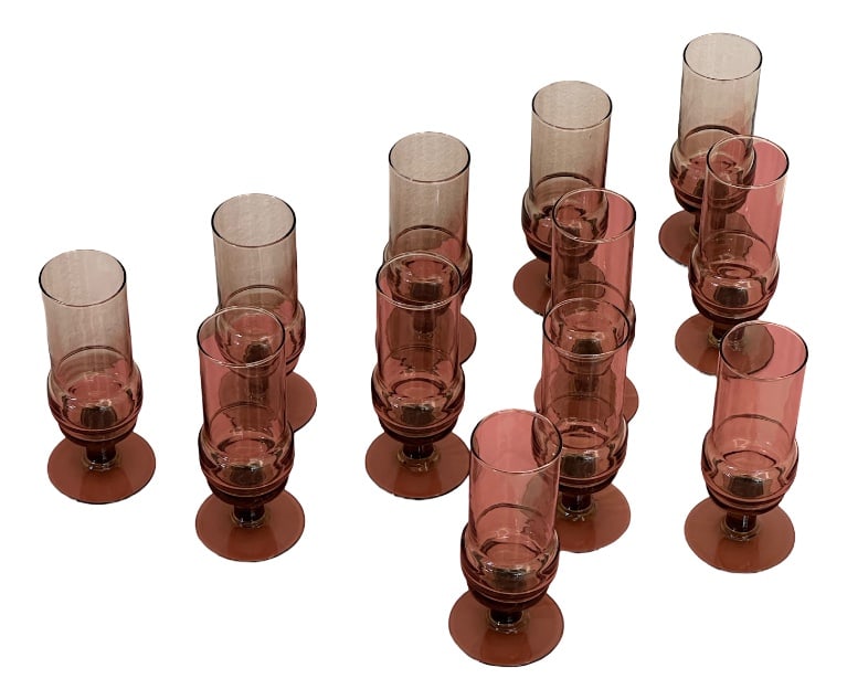Vintage Glasses from Willem Heessen, 1970s, Set of 12 (1 of 19)