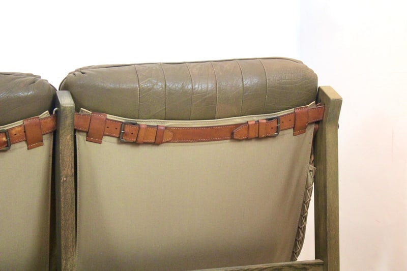 Scandinavian Wood and Leather Sofa, Norway, 1970s - 8