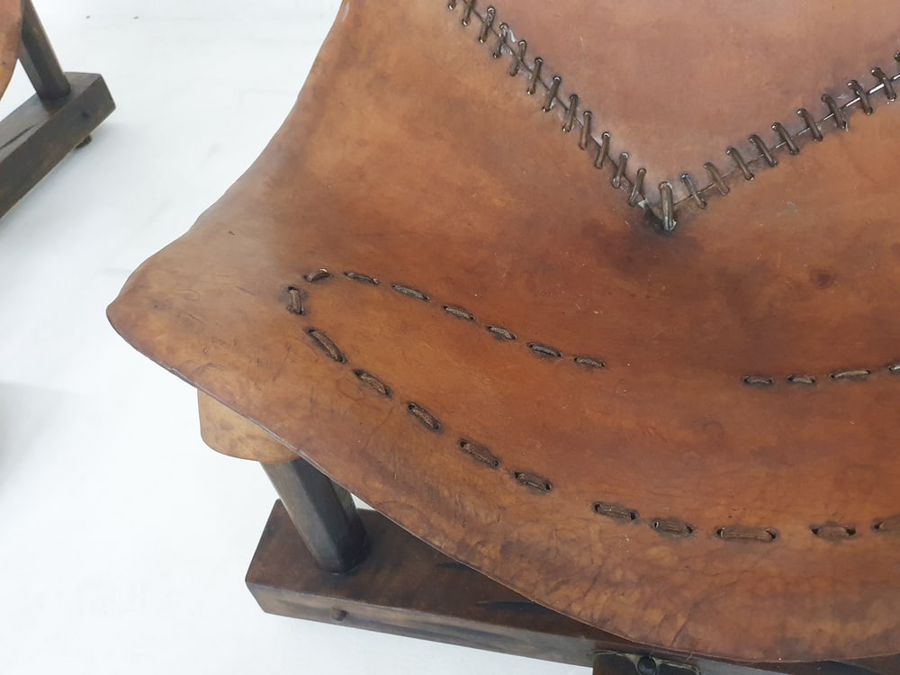 Set of Saddle Leather Lounge Chairs, Brazil, 1960s - 14