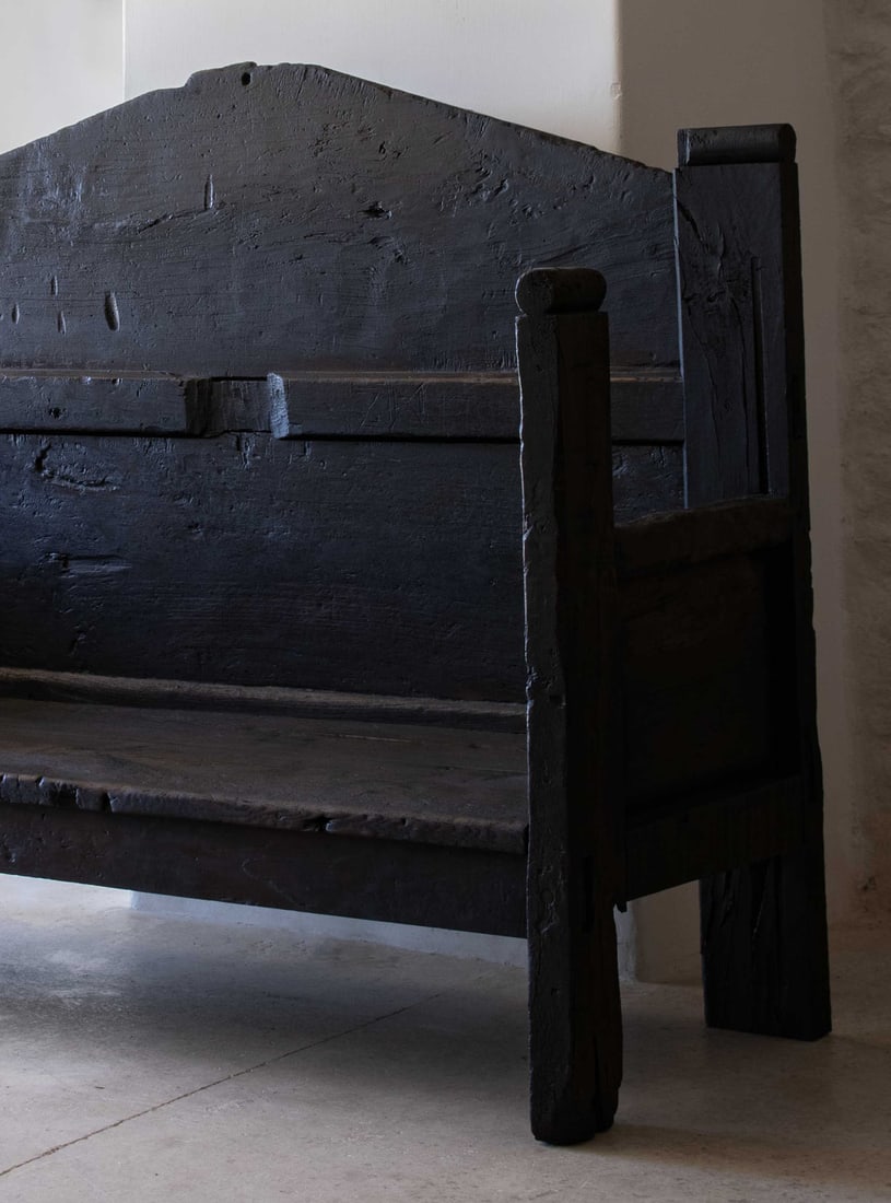 Large Folk Art Bench, 18th Century - 17