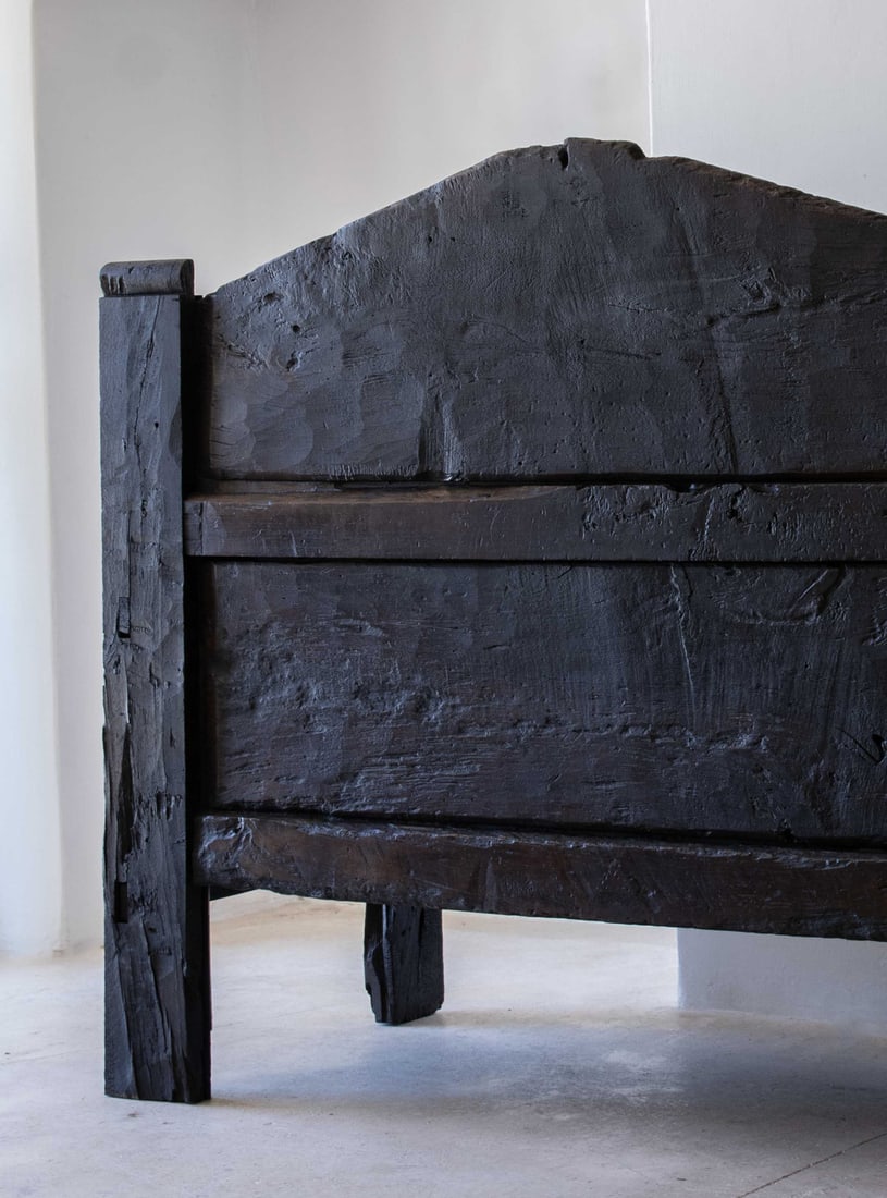 Large Folk Art Bench, 18th Century - 19