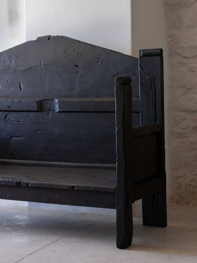 Large Folk Art Bench, 18th Century - 7