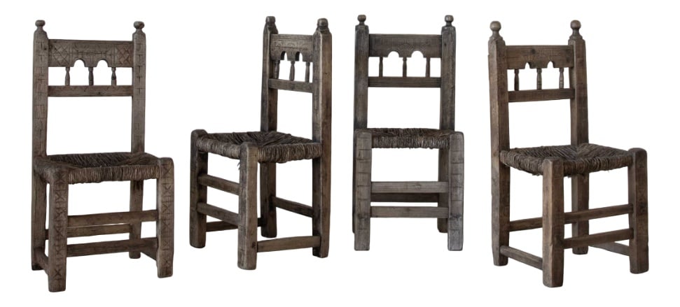 Vintage Pyrenees Chairs, Set of 4 (1 of 17)