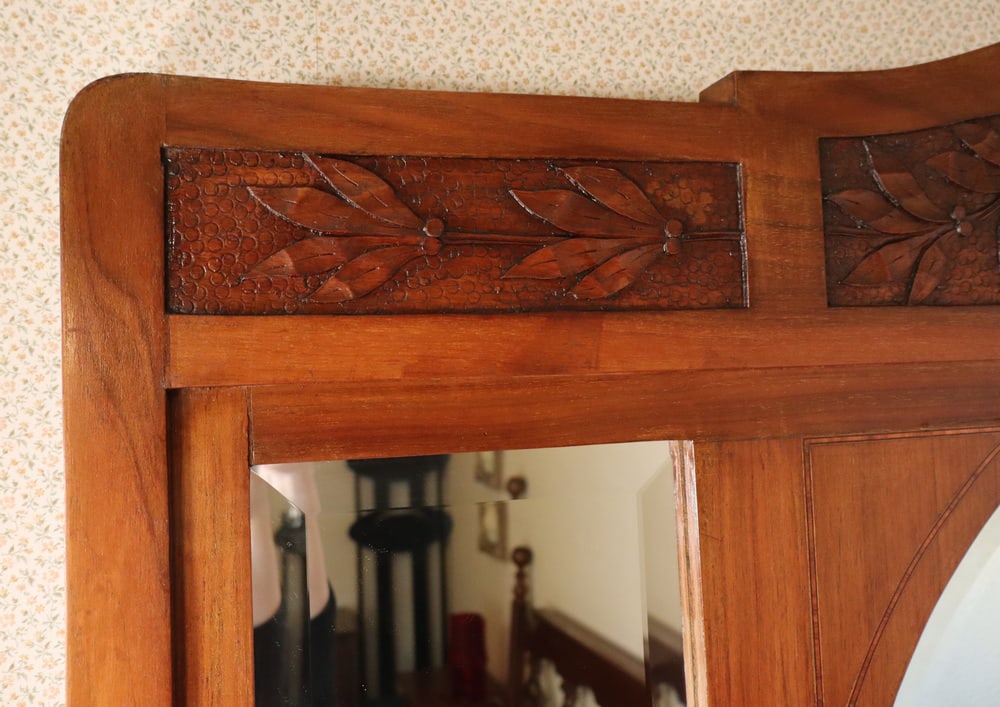 Mahogany & Marble Chest of Drawers with Mirror, 1900s - 20
