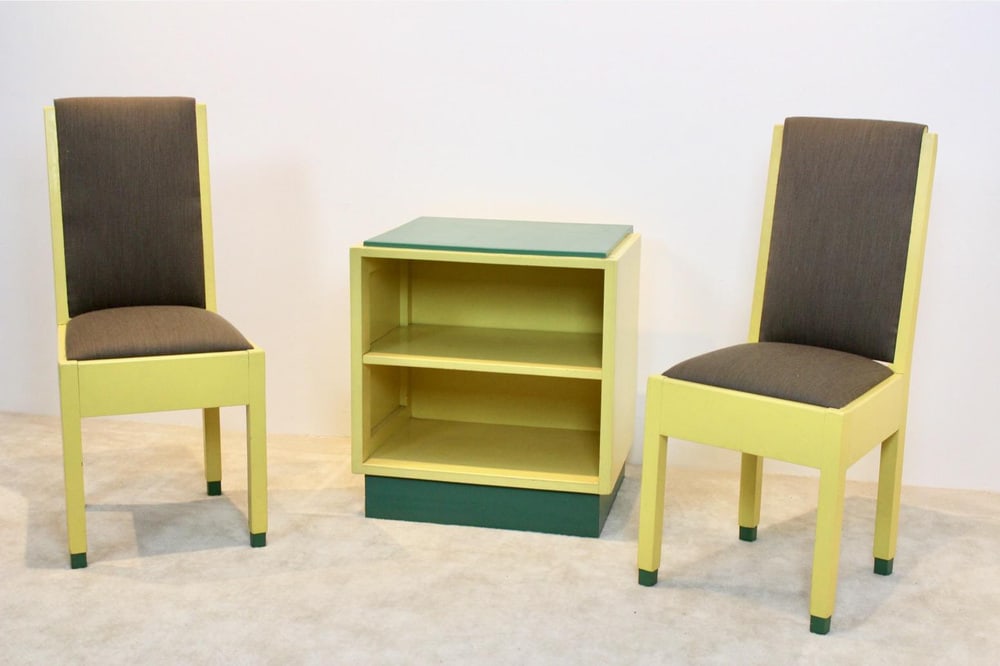Chairs & Cabinet from De Stijl, Set of 3 - 11