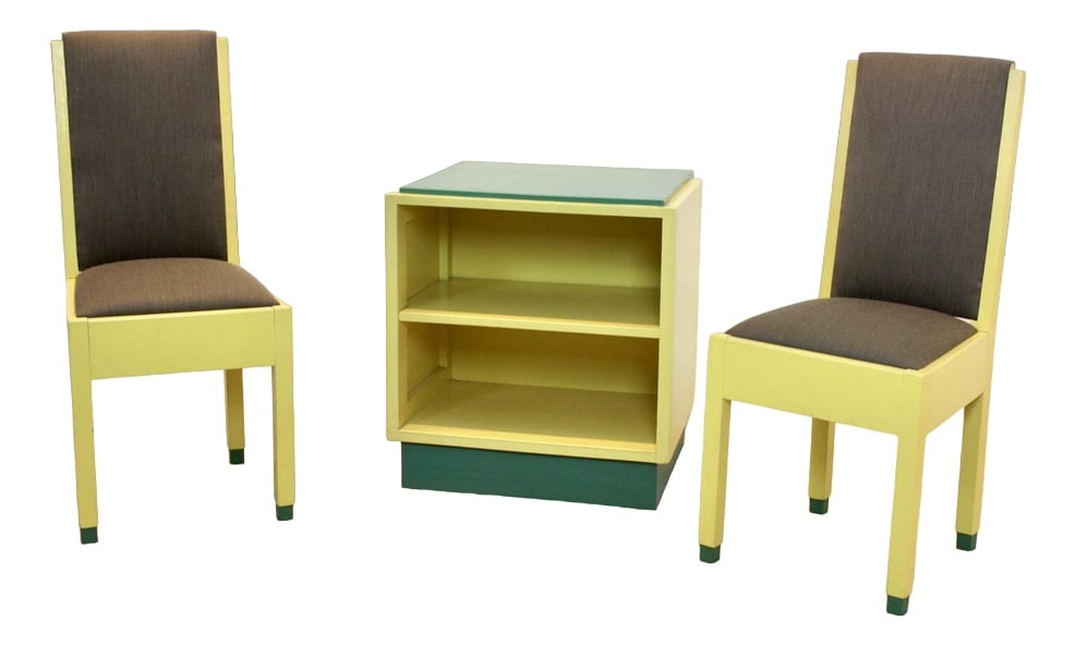 Chairs & Cabinet from De Stijl, Set of 3 (1 of 11)