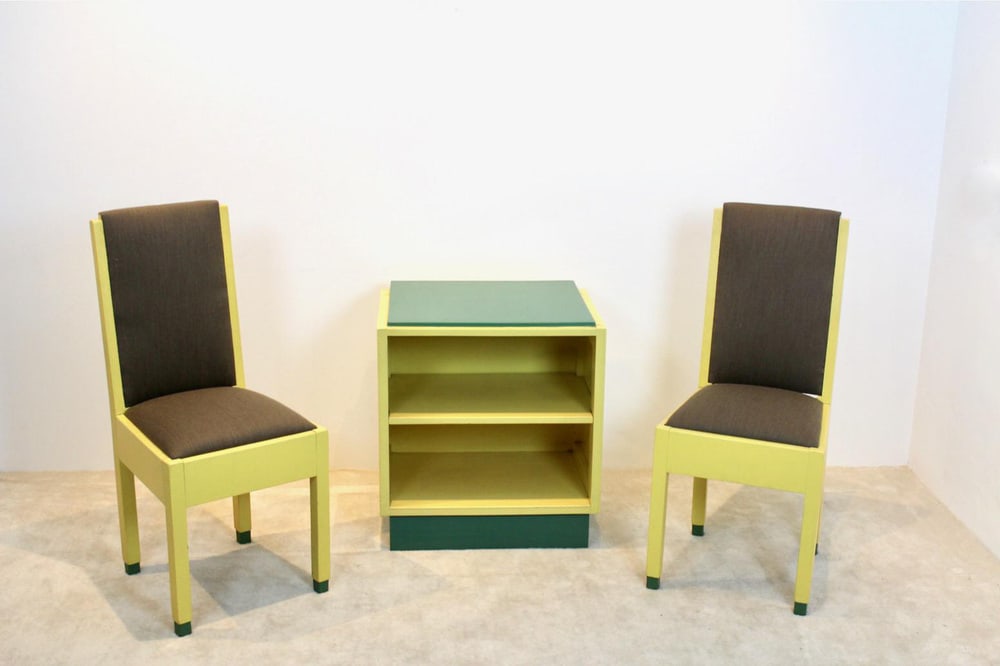 Chairs & Cabinet from De Stijl, Set of 3 - 2