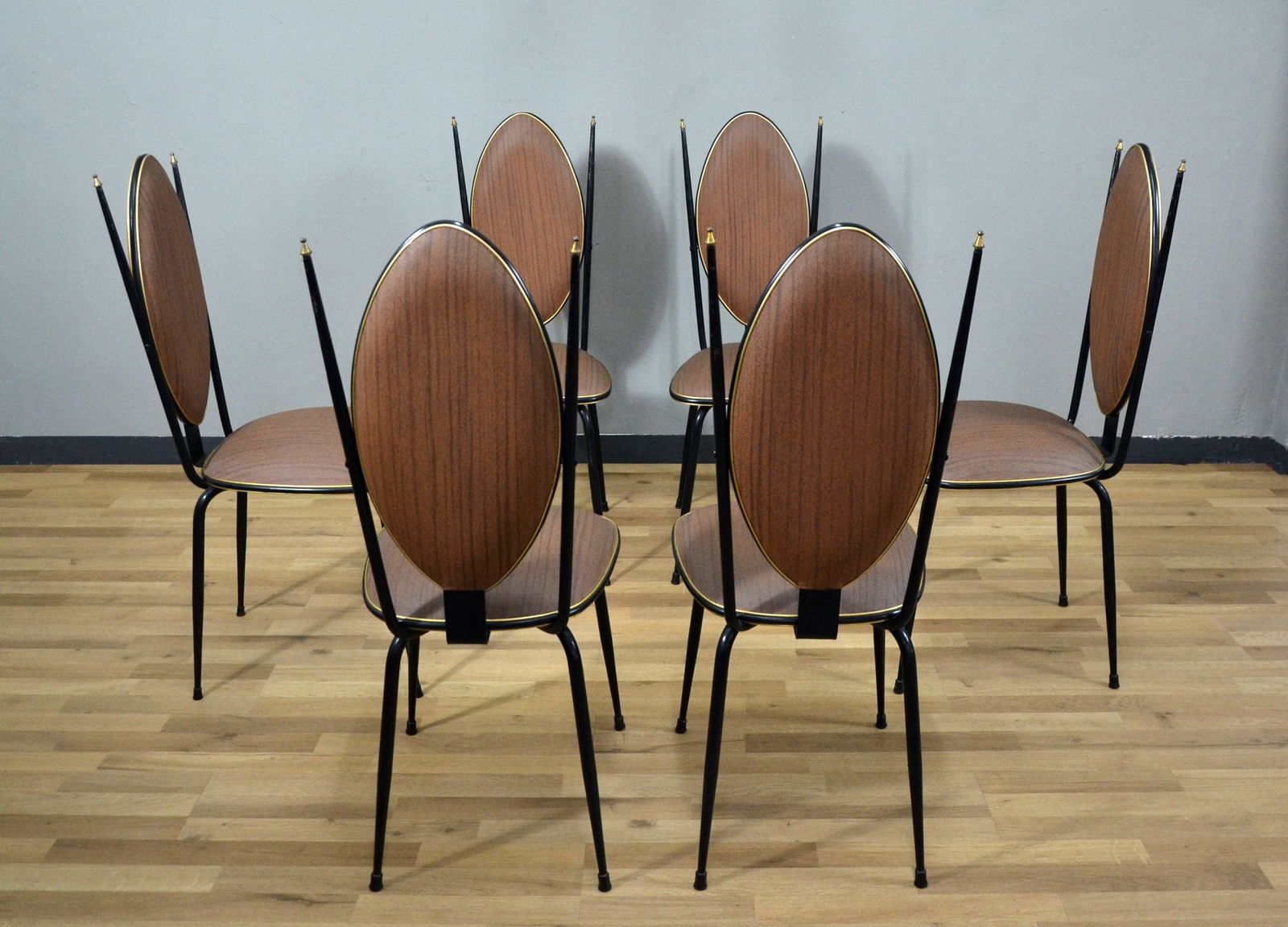 Vinyl & Steel Chairs by Umberto Mascagni, Set of 6 - 9