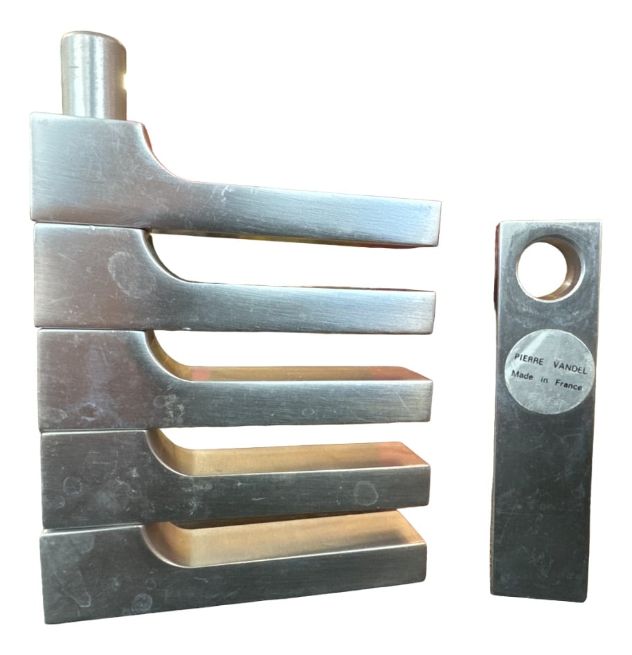 Knife Holders by Vandel for Cardin, 1970s, Set of 6: Country of Manufacture: France Design Period: 1970 to 1979 Production Period: 1970 to 1979 Detailed Condition: Excellent — This vintage/antique piece is in near original condition. It may show