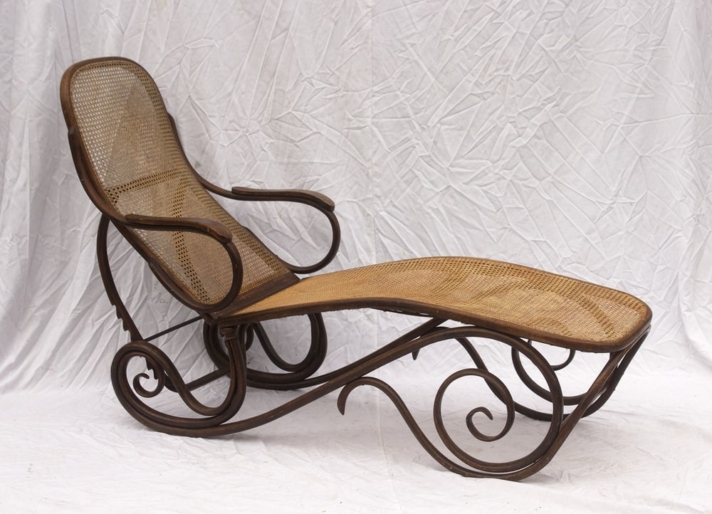 Bentwood Reclining Daybed from Gebrüder Thonet,1890s - 12