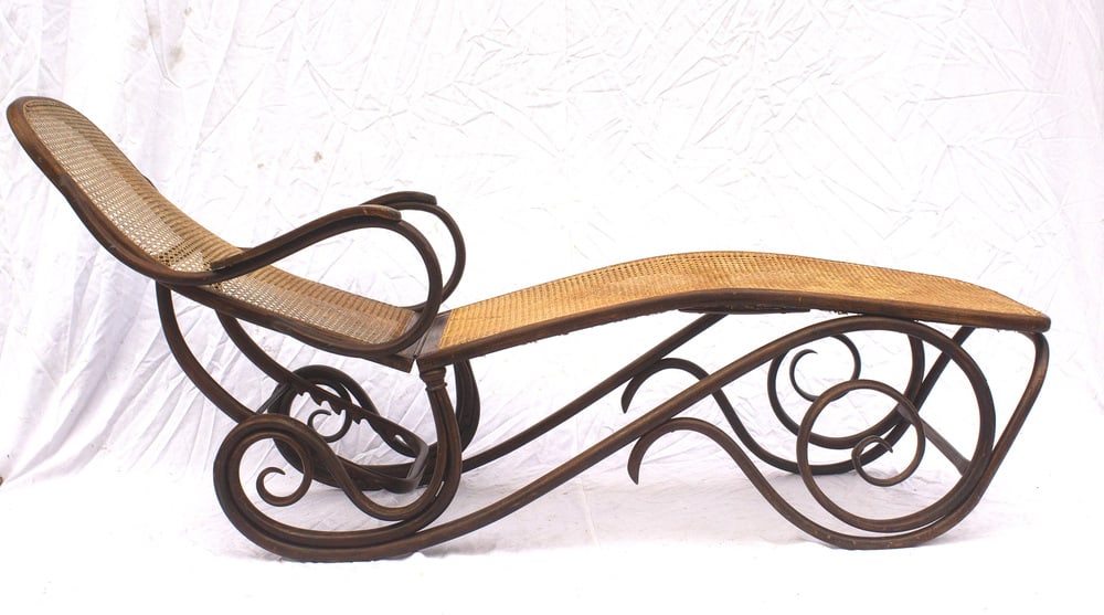 Bentwood Reclining Daybed from Gebrüder Thonet,1890s - 19