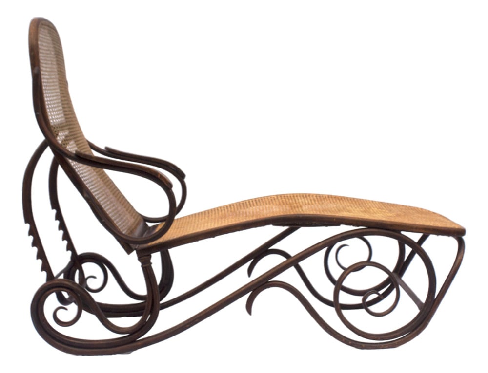 Bentwood Reclining Daybed from Gebrüder Thonet,1890s (1 of 20)