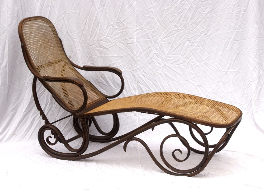 Bentwood Reclining Daybed from Gebrüder Thonet,1890s - 2