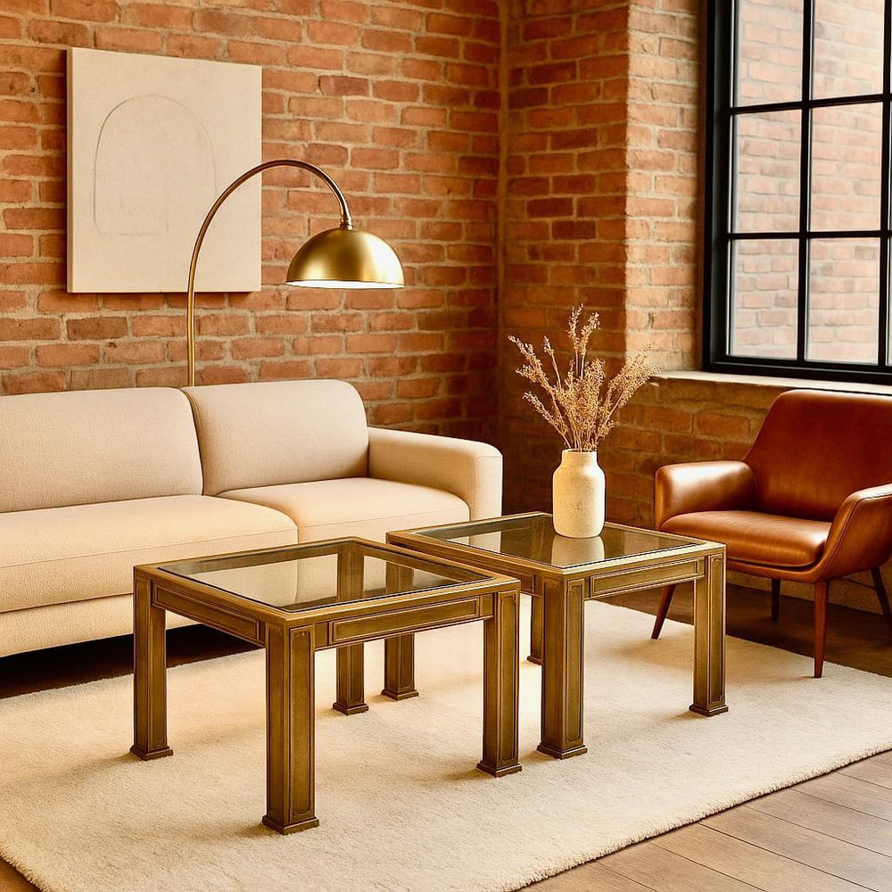 Side Tables in Cast Bronze by Peter Van Heeck, Set of 2 - 12