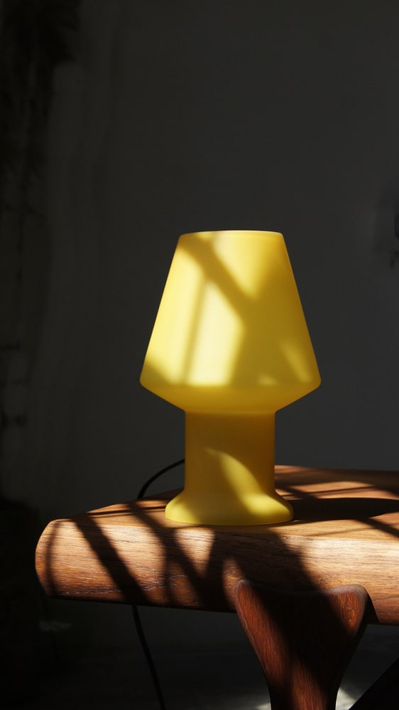 Yellow Table Lamp from Vetri Murano, 1970s - 2