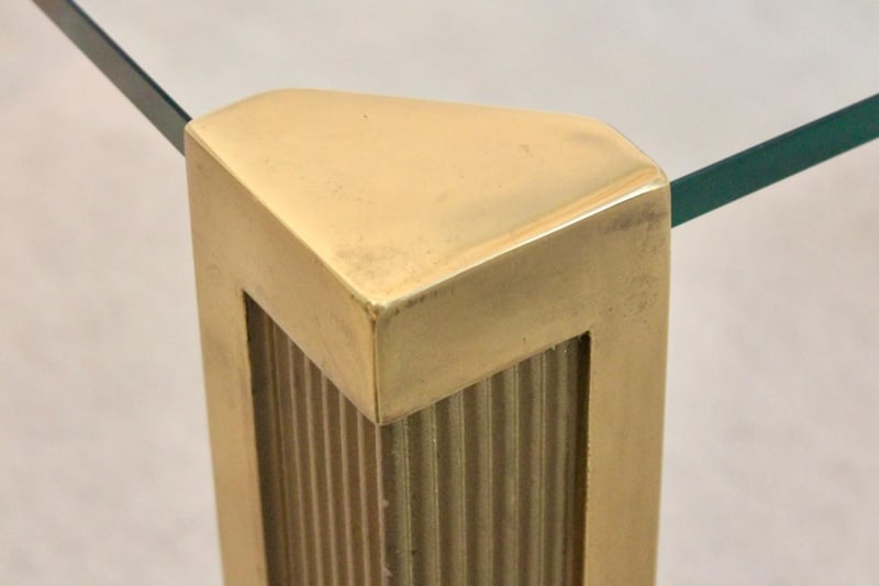 Brass and Glass Side Tables by Peter Ghyczy, Set of 2 - 3