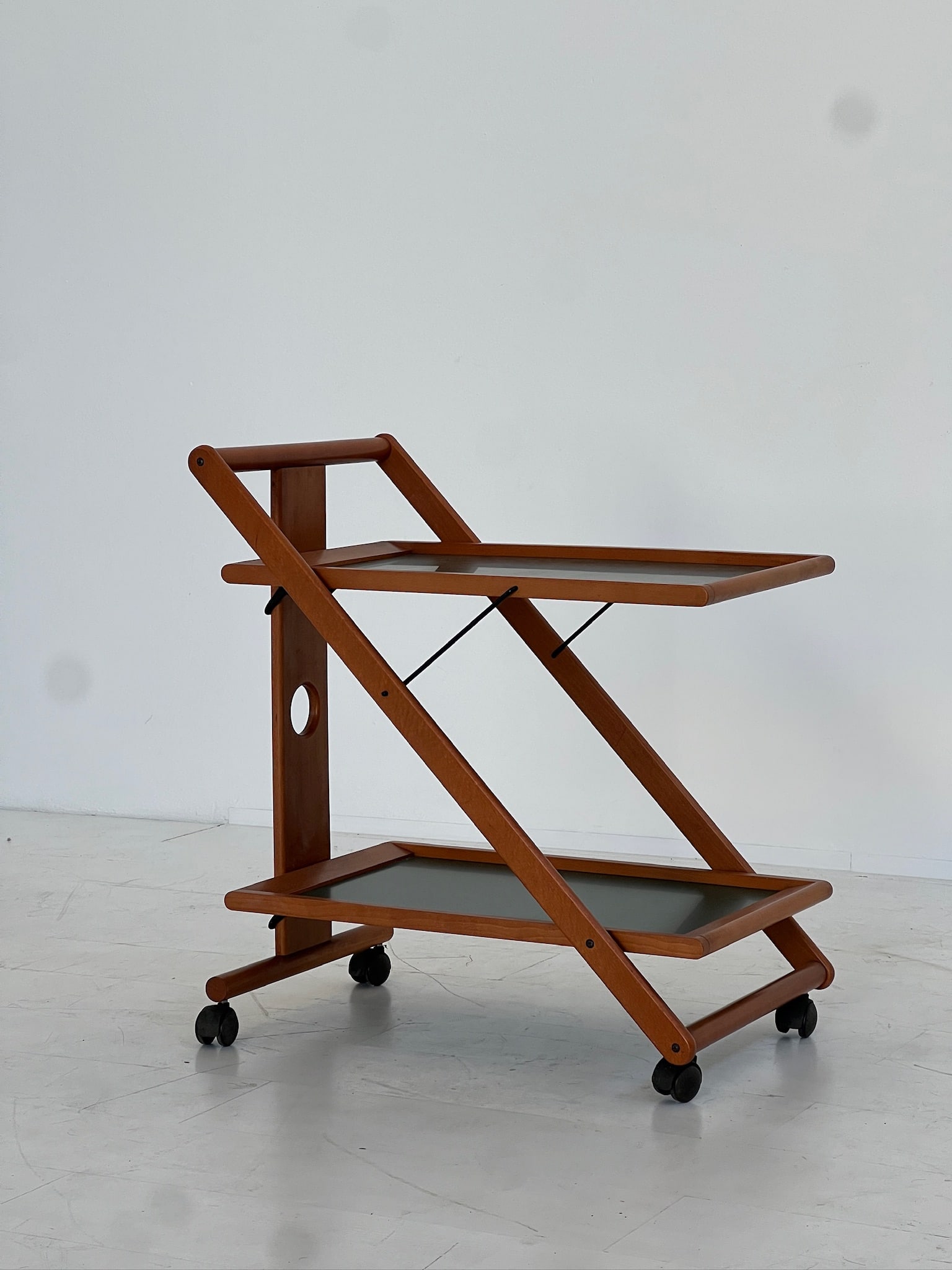 Wooden Bar Trolley, 1980s - 4