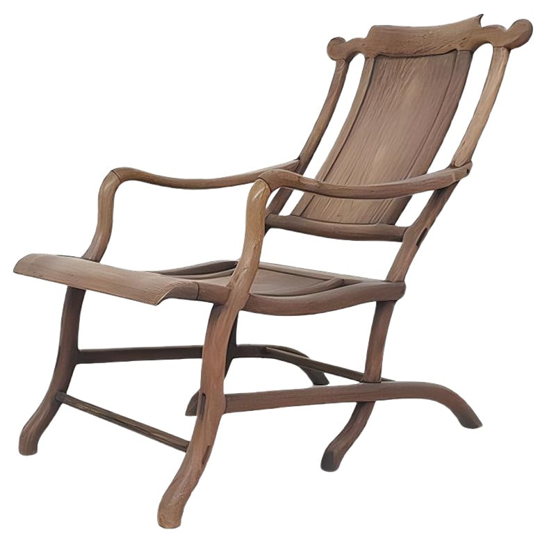 19th-Century Chinese Moon Gazer Lounge Chair (1 of 18)