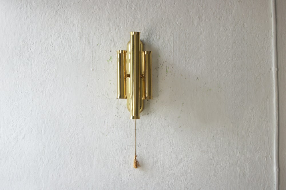 Vintage Italian Solid Brass Wall Lamp - 2