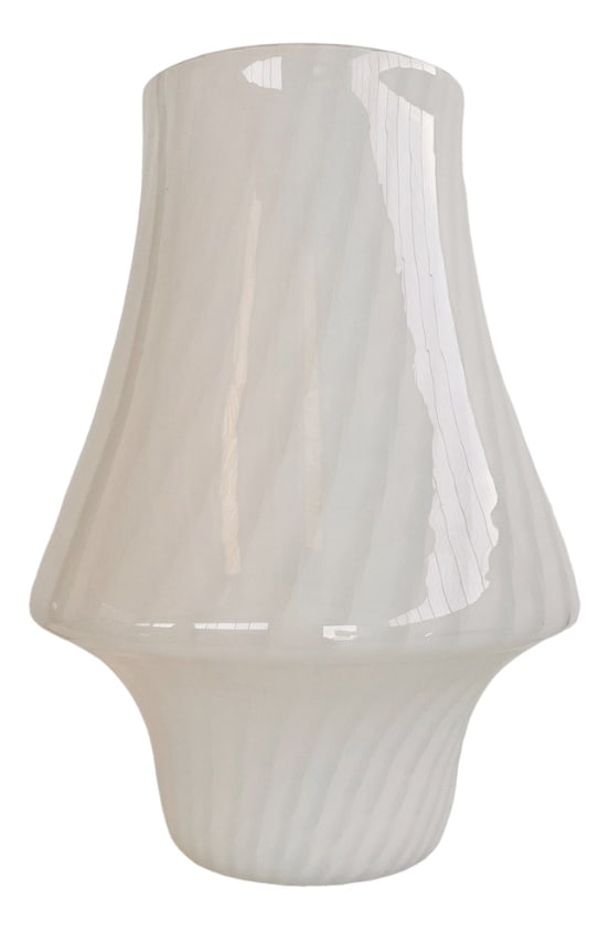 Murano Glass Mushroom Table Lamp, 1970s: Country of Manufacture: Italy Design Period: 1960 to 1969 Production Period: Unknown Detailed Condition: Excellent — This vintage/antique piece is in near original condition. It may show minimal