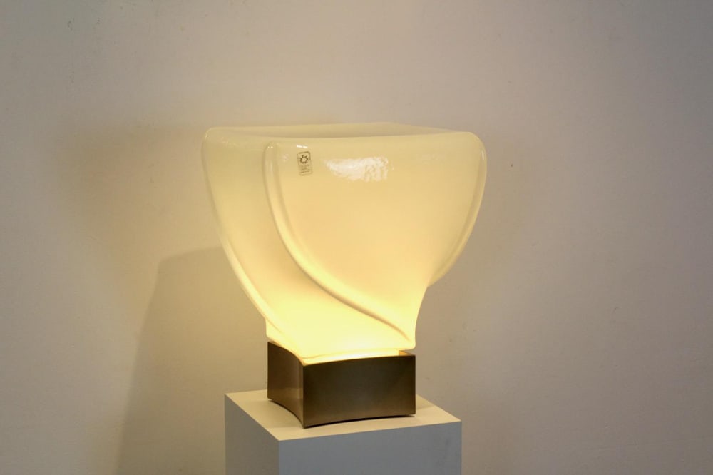 Handmade Opalescent Glass Table Lamp from Leucos - 10
