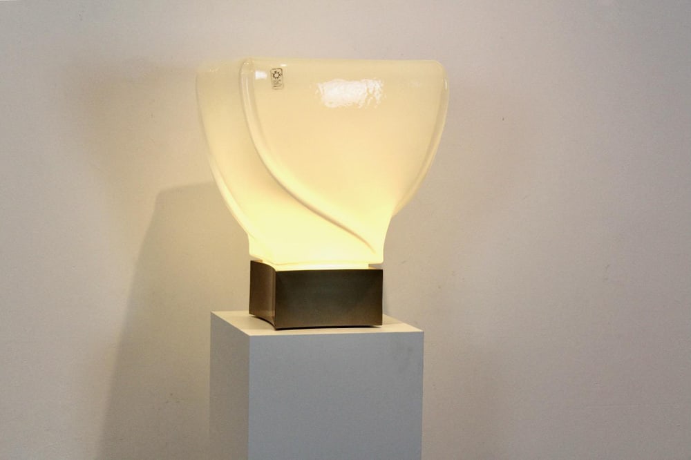 Handmade Opalescent Glass Table Lamp from Leucos - 11