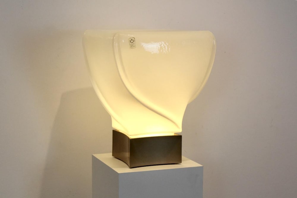 Handmade Opalescent Glass Table Lamp from Leucos - 2