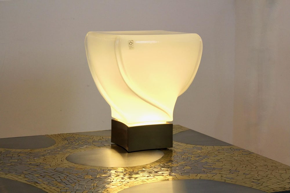 Handmade Opalescent Glass Table Lamp from Leucos - 4