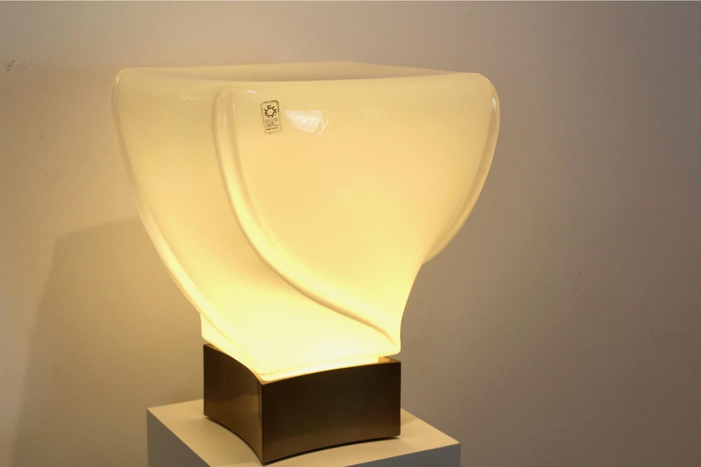 Handmade Opalescent Glass Table Lamp from Leucos - 9