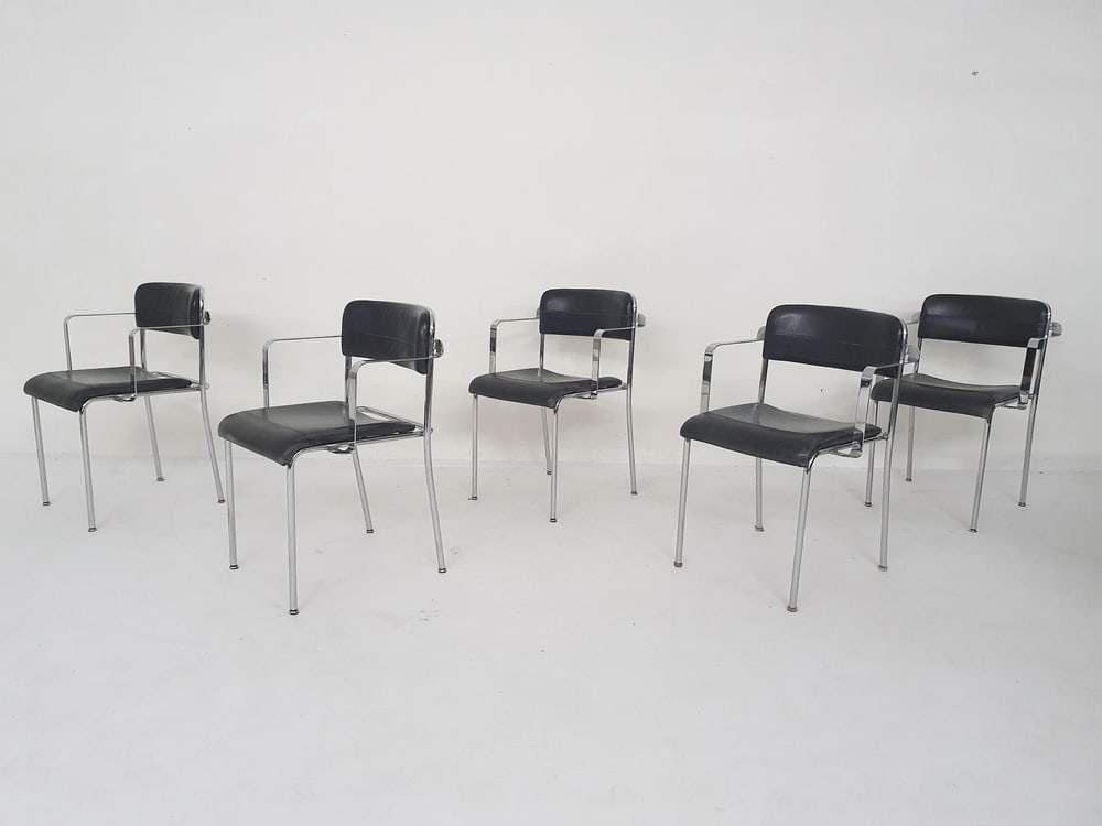 Dining Chairs by Aryform, Sweden, 1970s, Set of 5 - 4