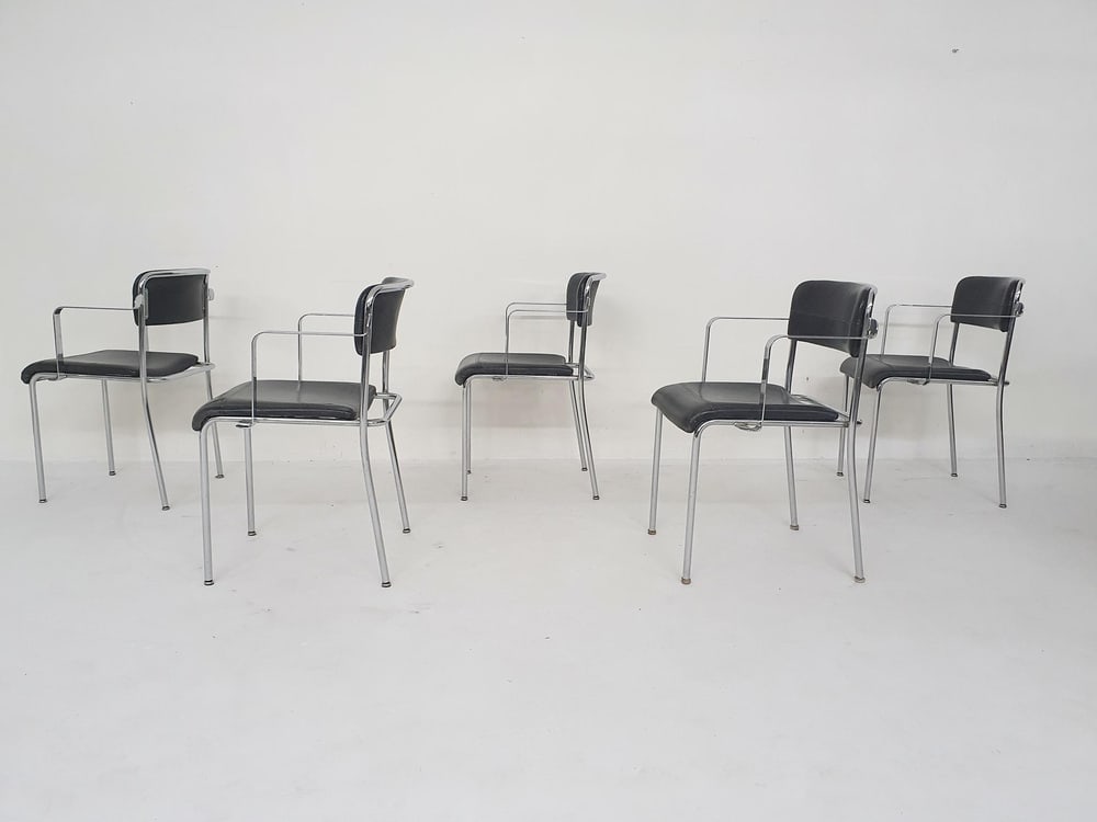 Dining Chairs by Aryform, Sweden, 1970s, Set of 5 - 5