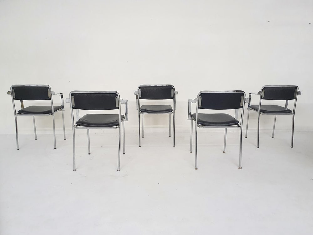 Dining Chairs by Aryform, Sweden, 1970s, Set of 5 - 6