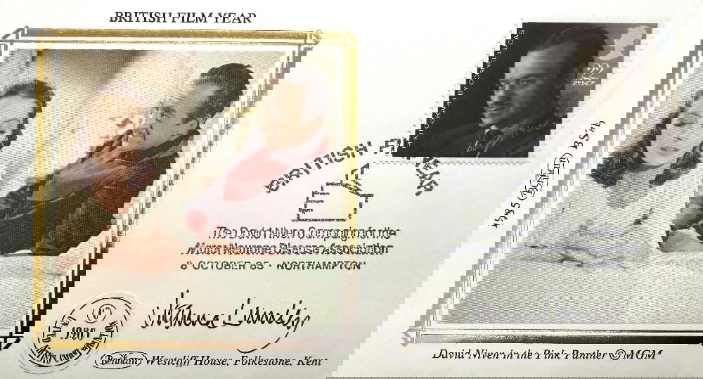 Joanna Lumley Hand Signed 'British Film Year' Benham First Day Cover FDC Postmarked 8th October: Joanna Lumley Hand Signed 'British Film Year' Benham First Day Cover FDC Postmarked 8th October 1985