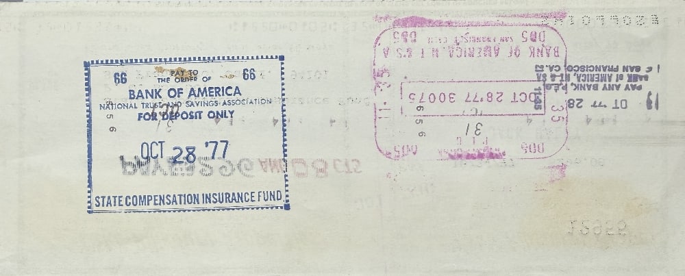 Jack Haley (Gone With The Wind 'Tin Man') Hand Signed Cheque Dated 24th October 1977 - 2