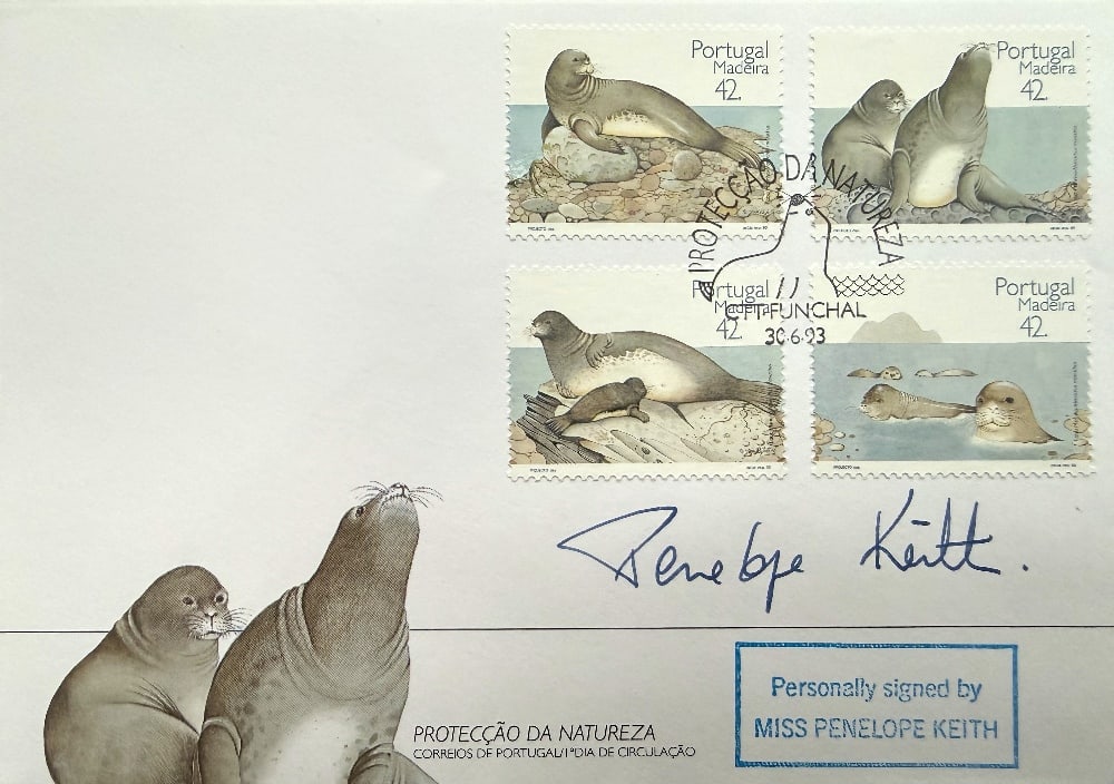 Penelope Keith Hand Signed 'Nature Protection (Portugal)' First Day Cover FDC Postmarked 30th June: Penelope Keith Hand Signed 'Nature Protection (Portugal)' First Day Cover FDC Postmarked 30th June 1993 Limited Edition 3/5