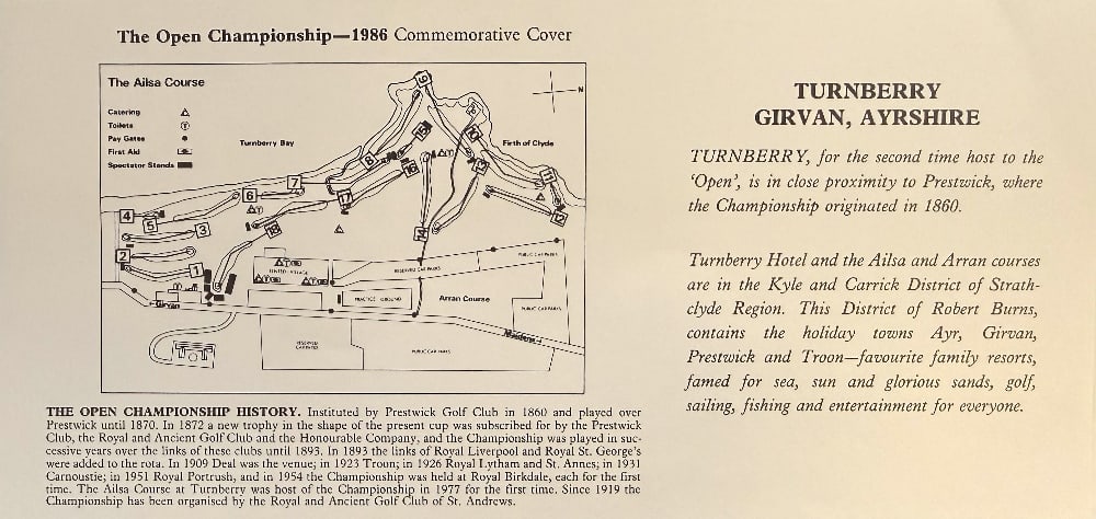 Greg Norman (Winner) Hand Signed 115th Open Golf FDC First Day Cover Turnberry Postmarked 20th - 2
