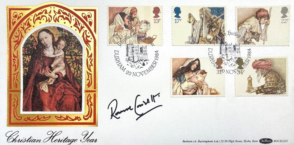 Ronnie Corbett Hand Signed 'Christian Heritage Year' First Day Cover FDC Postmarked 20th November: Ronnie Corbett Hand Signed 'Christian Heritage Year' First Day Cover FDC Postmarked 20th November 1984