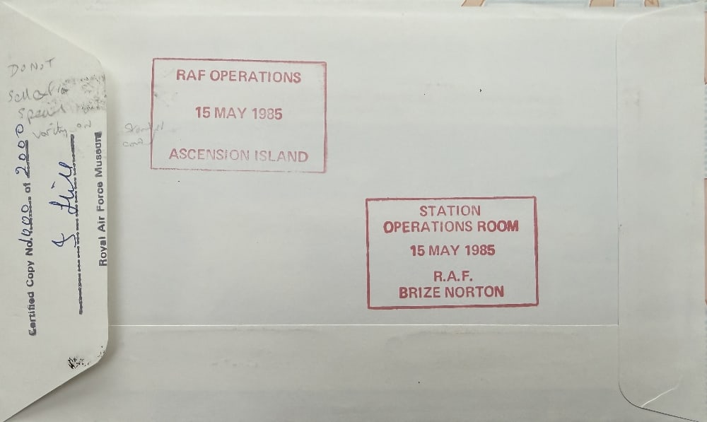 Multi-RAF Hand Signed And Flown 'Falkland Islands World Record' First Day Cover FDC Postmarked - 4