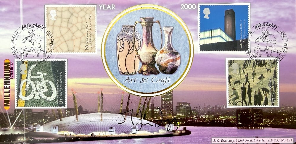 Melvyn Bragg Hand Signed 'Arts And Crafts' First Day Cover FDC Postmarked 2nd May 2000 Limited: Melvyn Bragg Hand Signed 'Arts And Crafts' First Day Cover FDC Postmarked 2nd May 2000 Limited Edition 54/160