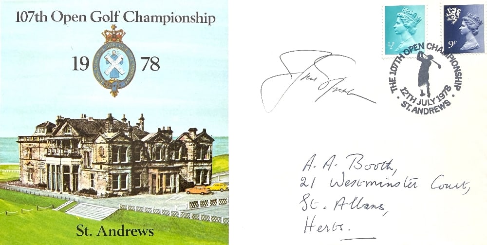 Jack Nicklaus (Winner) Hand Signed 107th Open Golf FDC First Day Cover St. Andrews Postmarked 12th: Jack Nicklaus (Winner) Hand Signed 107th Open Golf FDC First Day Cover St. Andrews Postmarked 12th July 1978