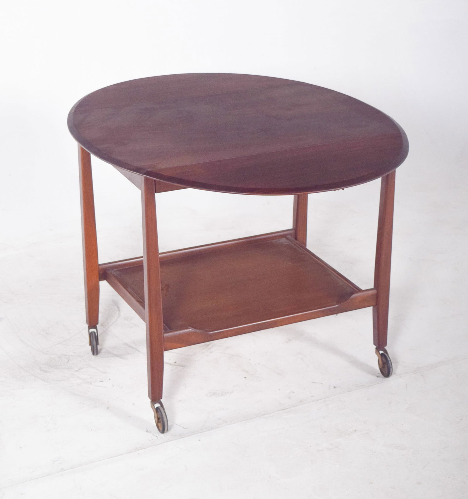 Mid-Century Modern Danish Tea Trolley with Flaps, 1960 - 11
