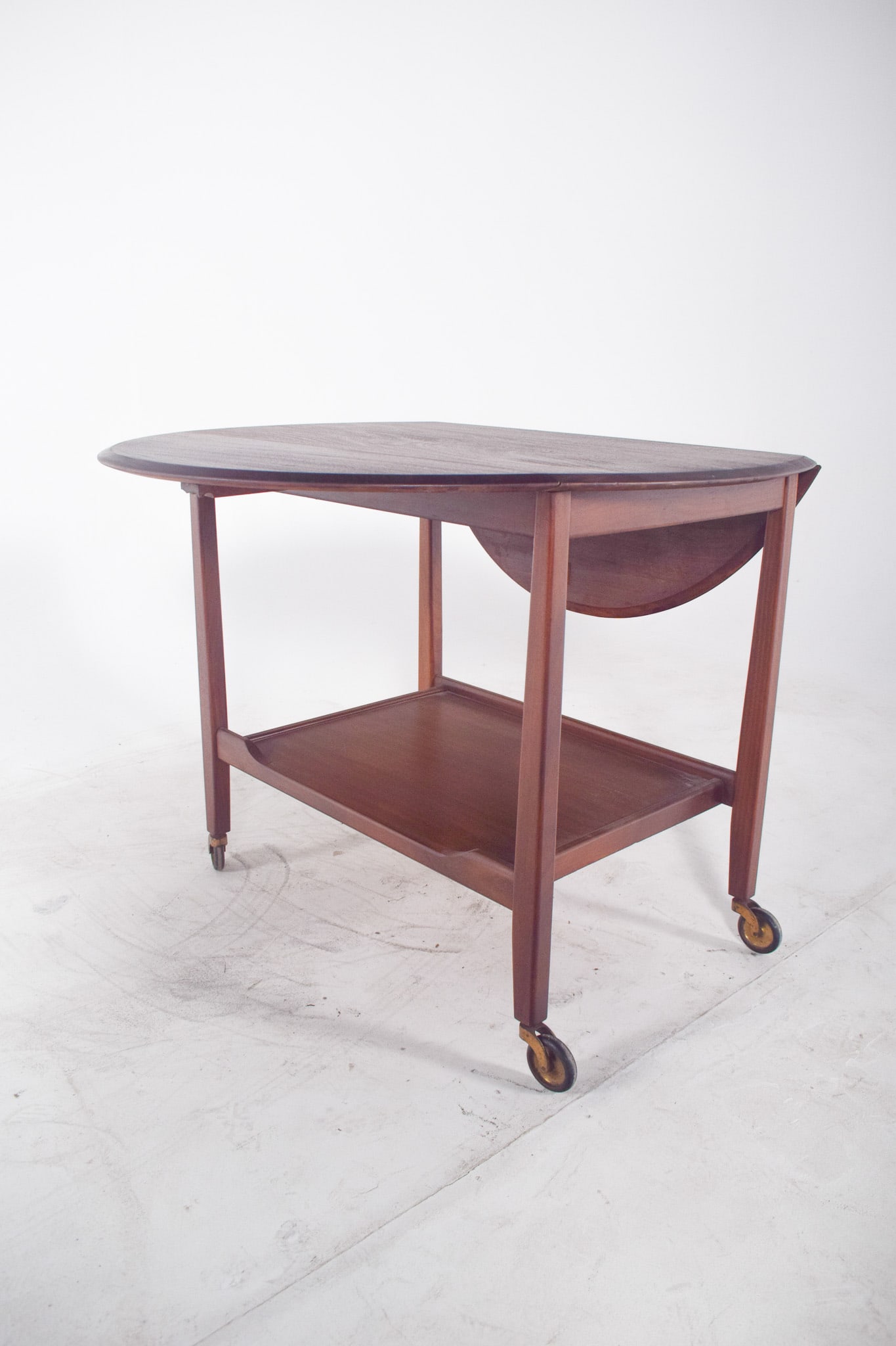 Mid-Century Modern Danish Tea Trolley with Flaps, 1960 - 9