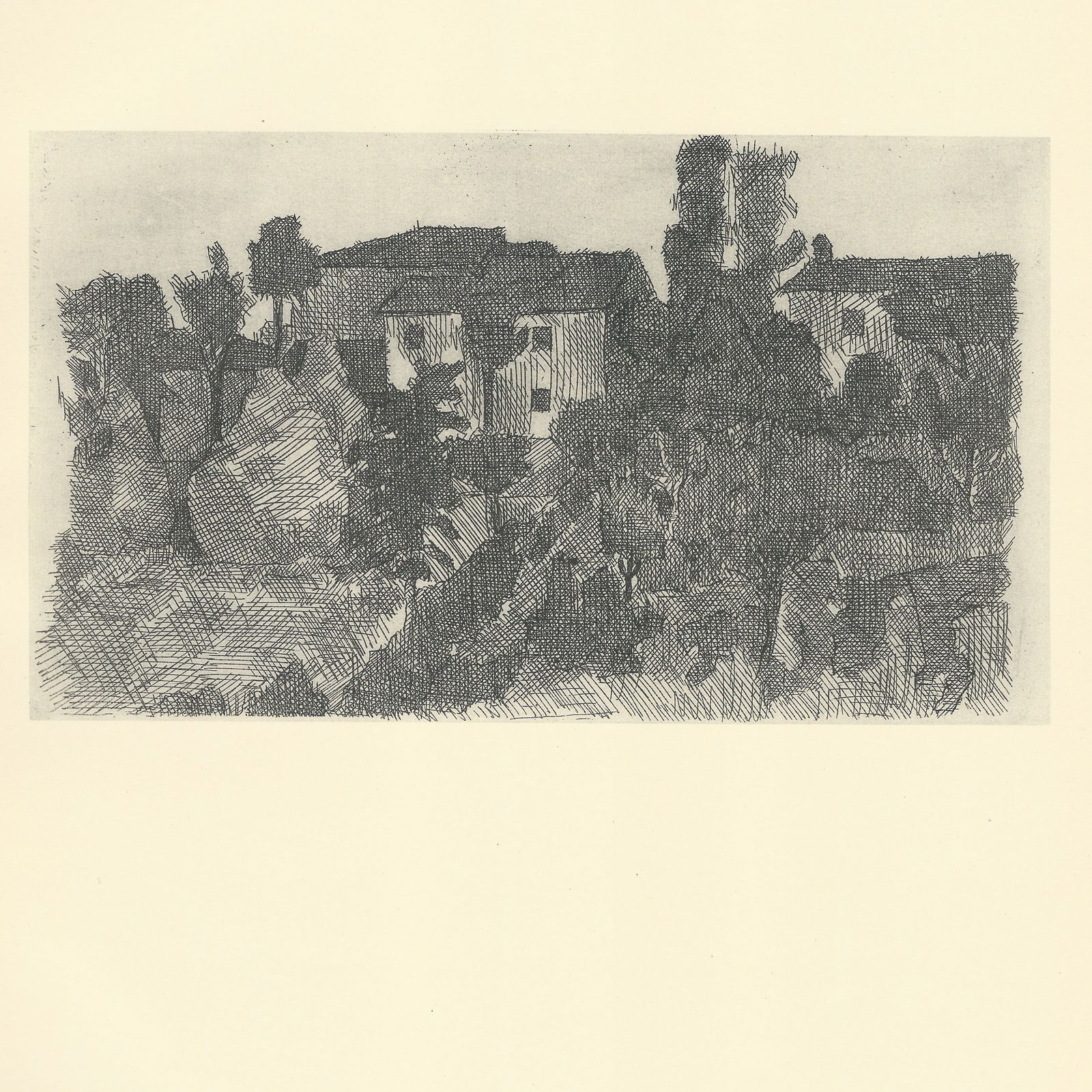 Giorgio Morandi, The Poggio in the Evening, Lithograph - 2