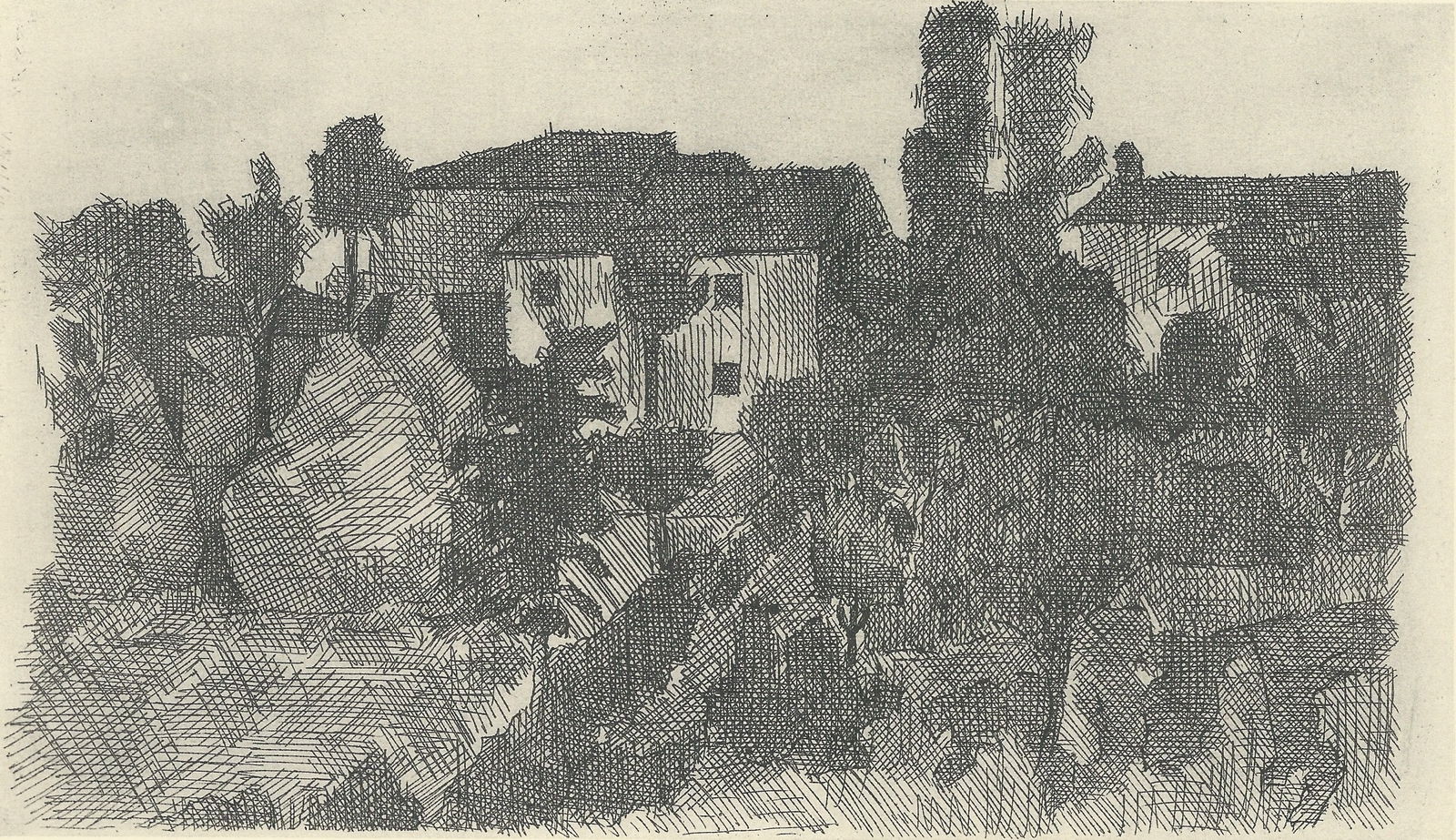 Giorgio Morandi, The Poggio in the Evening, Lithograph - 3