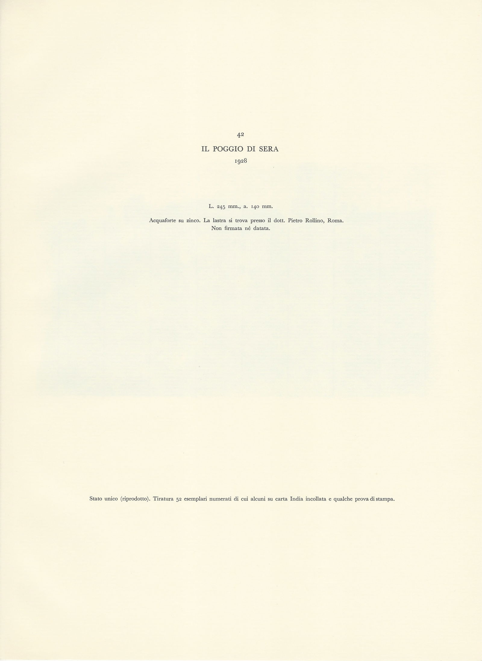 Giorgio Morandi, The Poggio in the Evening, Lithograph - 4