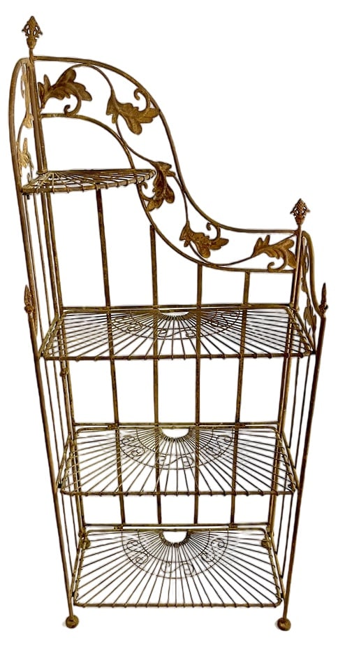 Victorian Plant Shelf in Wrought Iron, 1920s: This vintage wrought iron shelf for plants is the answer to your plant storage problems, both practical and sophisticated. Not only is it absolutely breathtaking with all the iron details made by
