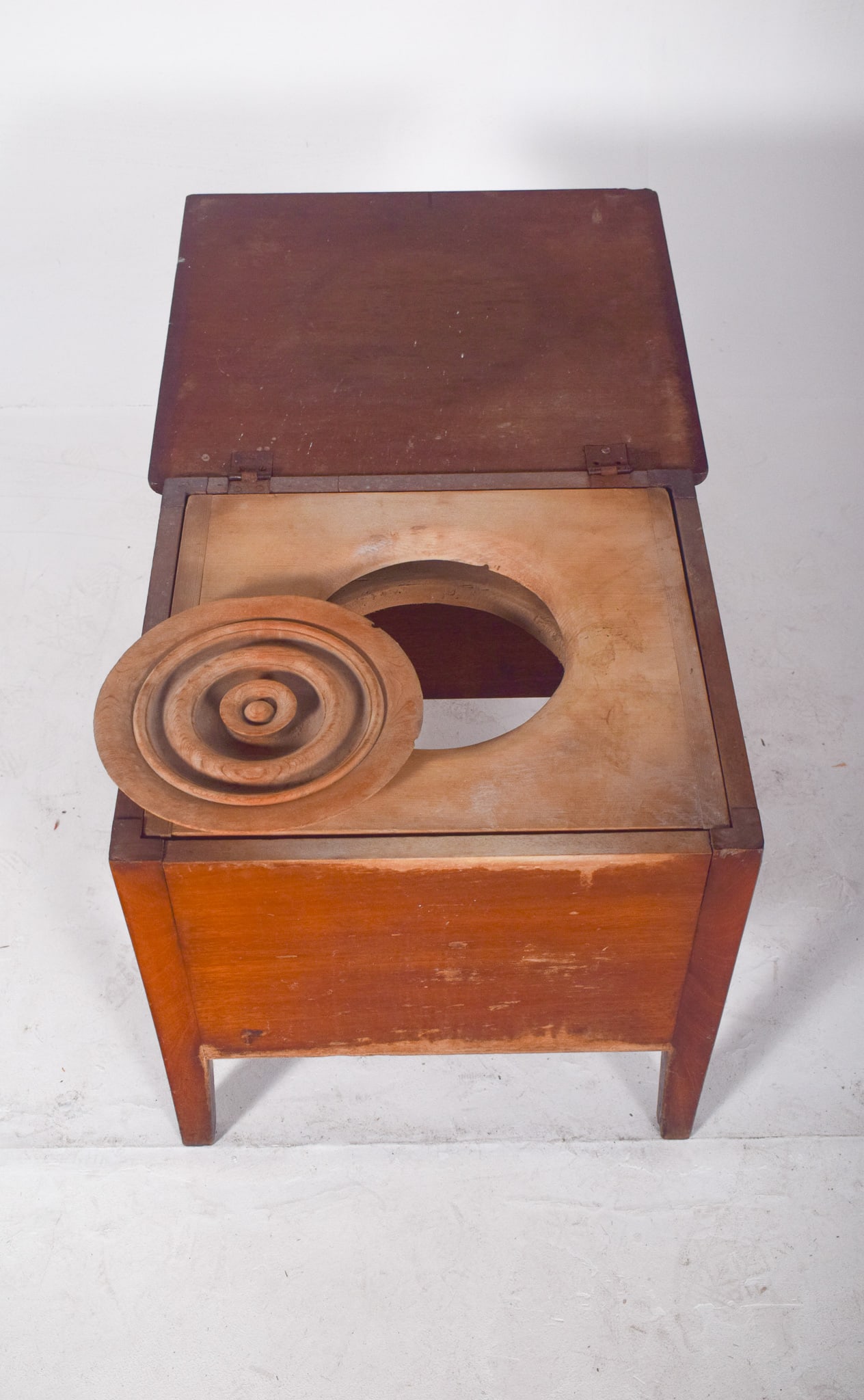 English Wooden Cabinet with Sanitary Container, 1920s - 8